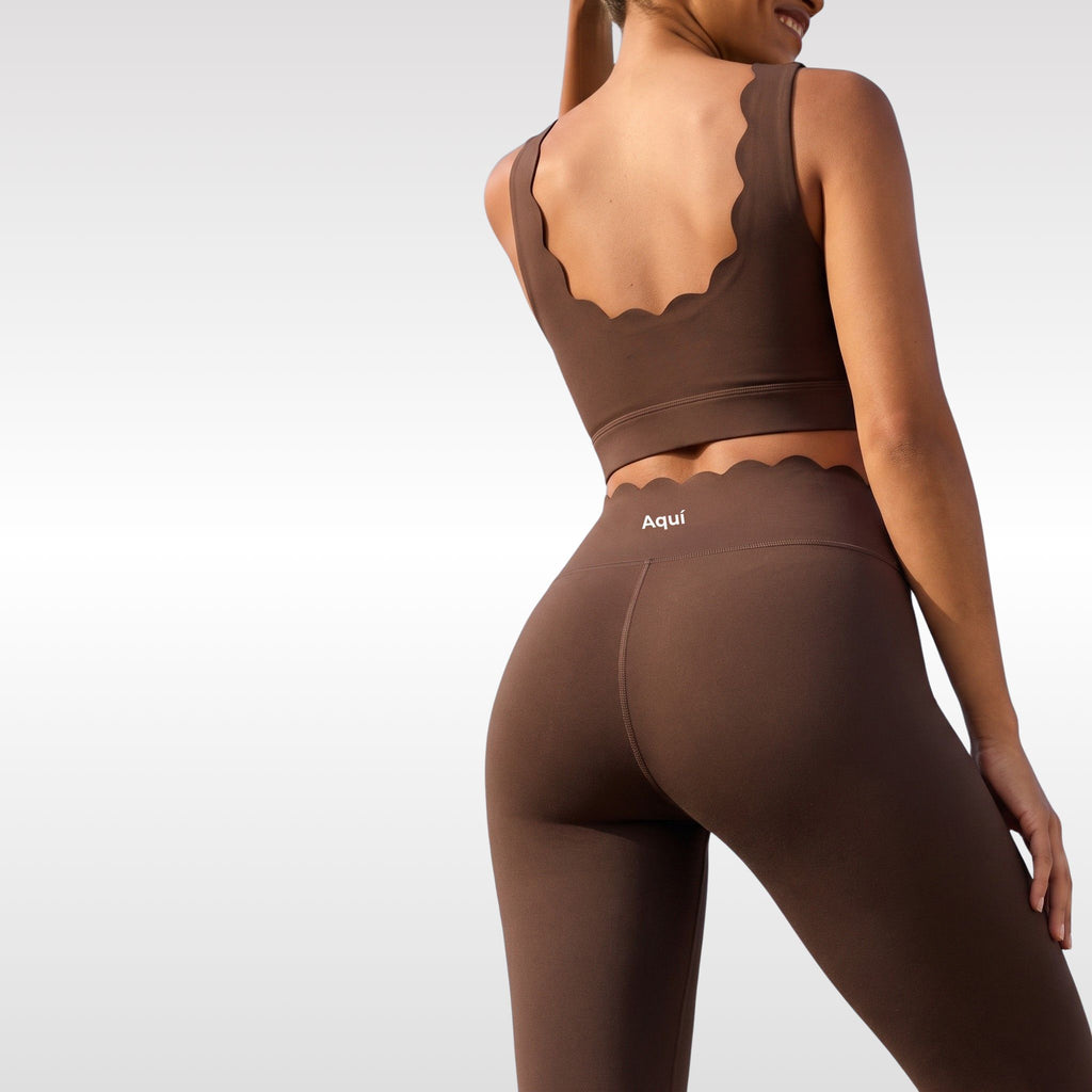 BROWN HIGH-WAIST PETAL ENERGY LEGGING