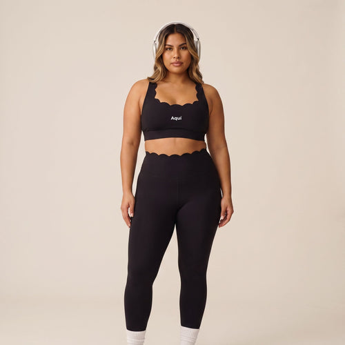 BLACK HIGH-WAIST PETAL ENERGY LEGGING