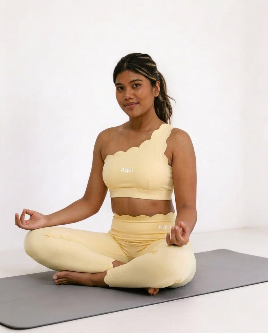 YELLOW HIGH-WAIST PETAL ENERGY LEGGING