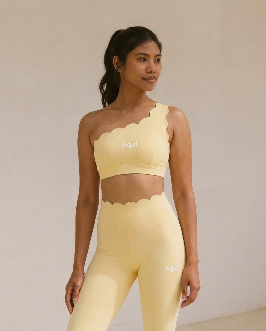 YELLOW HIGH-WAIST PETAL ENERGY LEGGING