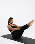 BLACK PETAL CROSS BACK SPORTS BRA