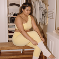 YELLOW HIGH-WAIST PETAL ENERGY LEGGING