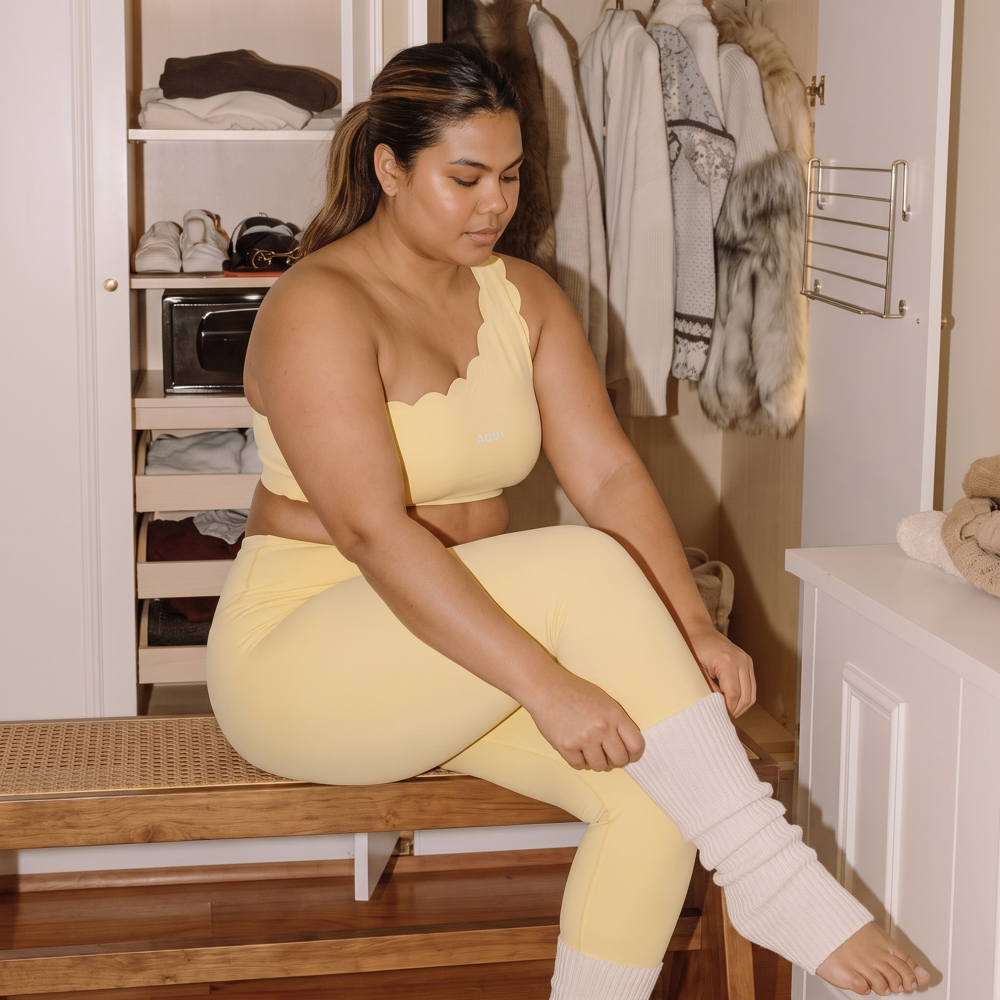 YELLOW HIGH-WAIST PETAL ENERGY LEGGING