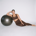 BROWN PETAL CROSS BACK SPORTS BRA