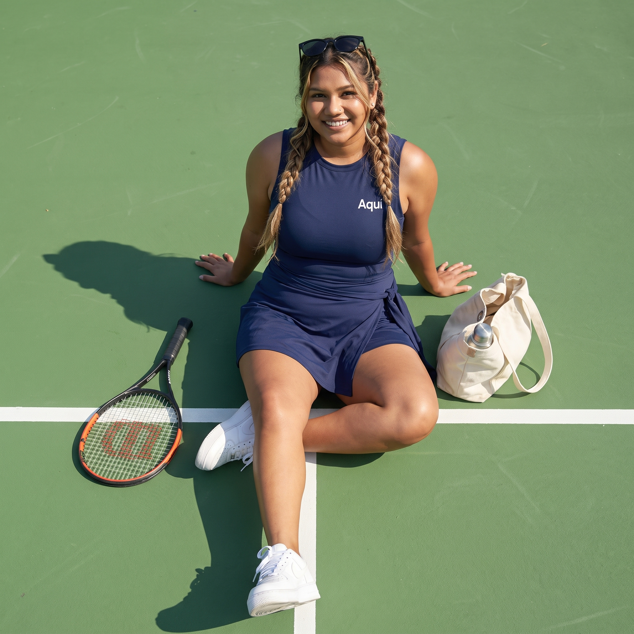 THE SMASH SKORT DRESS - NAVY BLUE